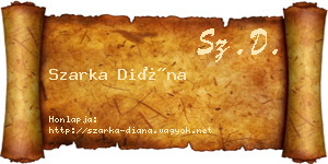 Szarka Diána névjegykártya